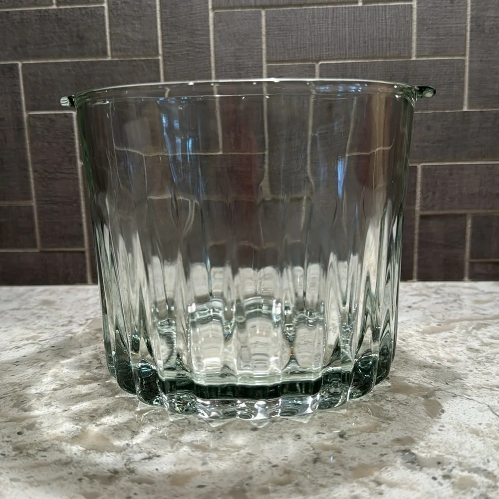VINTAGE~CLEAR GLASS~CHAMPAGNE WINE CHILLER~ICE BUCKET~FORTECRISA MEXICO~NICE~G13